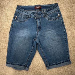 Cuffed Blue Jean Shorts
